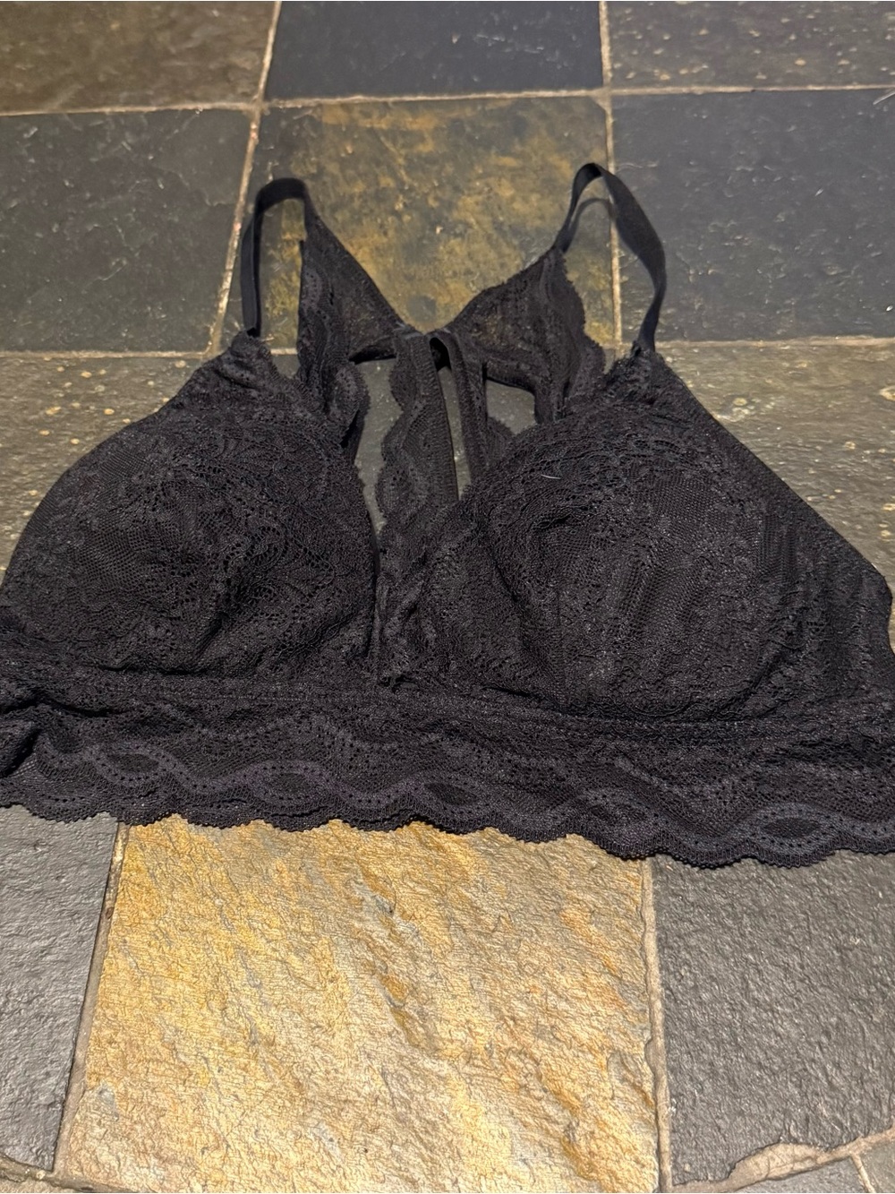 Maurices Black Lace Bralette with Scalloped Hem